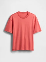 T-shirt court en tissu épais