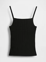 Cropped Rib Sweater Tank Top