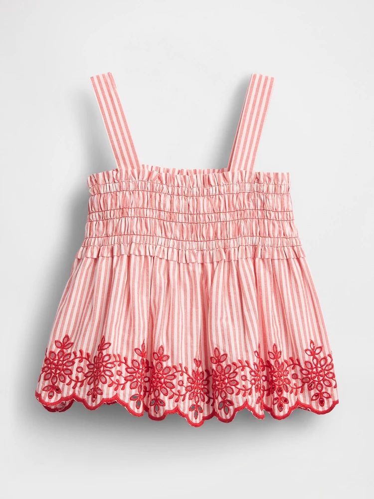 Baby & Toddler Smocked Eyelet Top