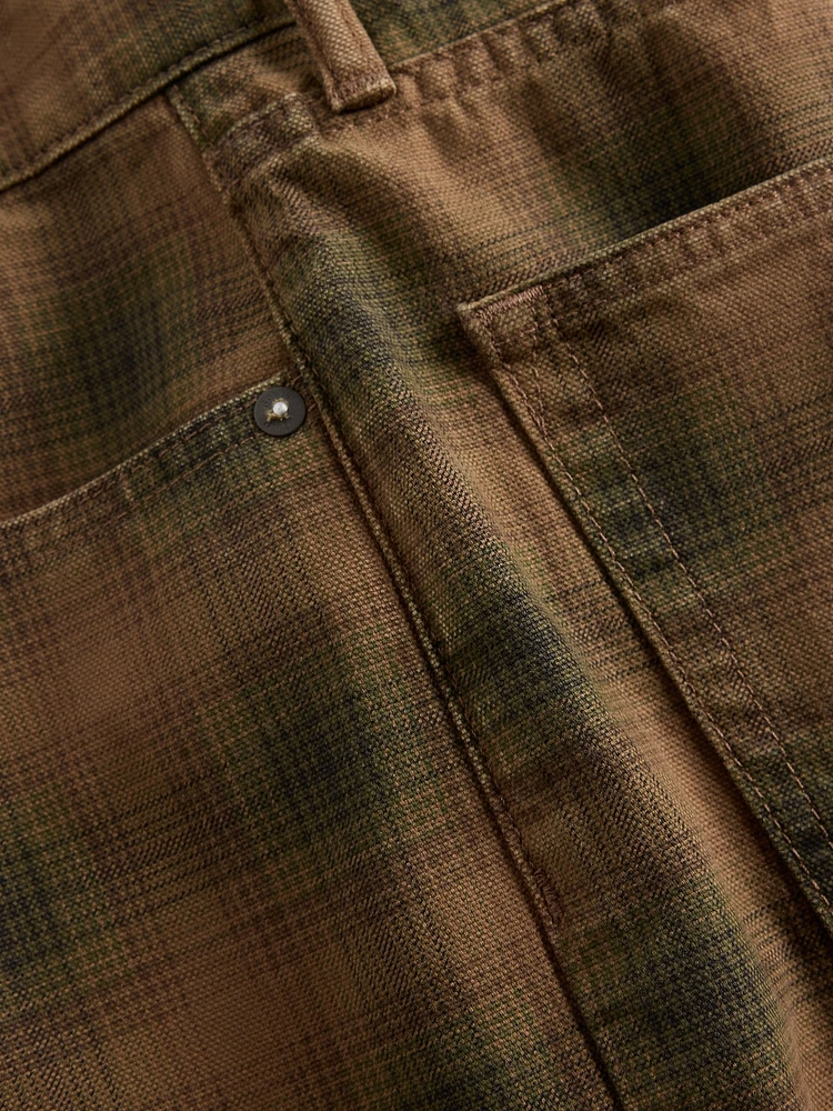 Plaid Canvas Shorts