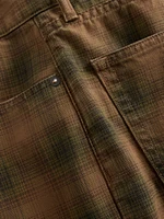 Plaid Canvas Shorts