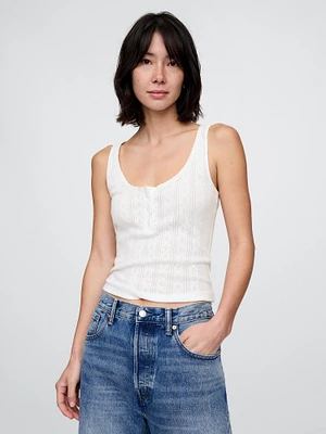 Pointelle Tank Top