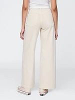 High Rise Stride Wide-Leg Jeans