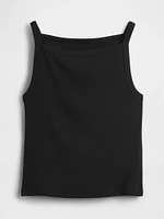 Modern Apron-Neck Crop Tank Top