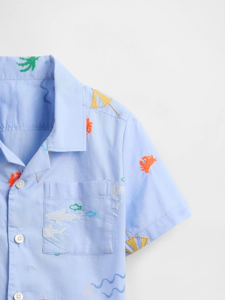 Baby & Toddler Organic Cotton Cabana Shirt