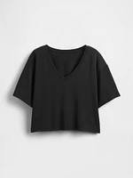 GapFit Breathe Cropped V-Neck T-Shirt