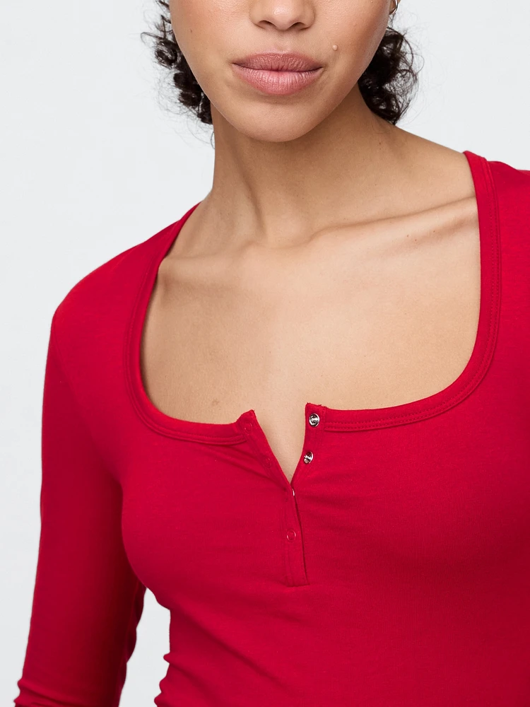 CloseKnit Jersey Henley T-Shirt