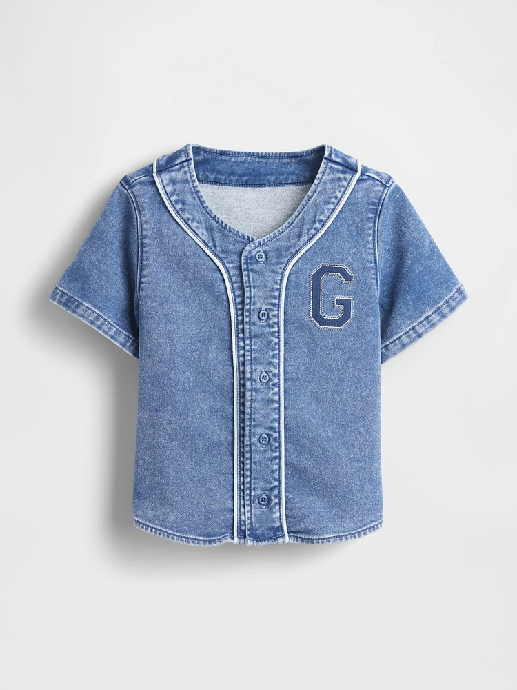 Baby & Toddler Denim Logo Baseball Jersey