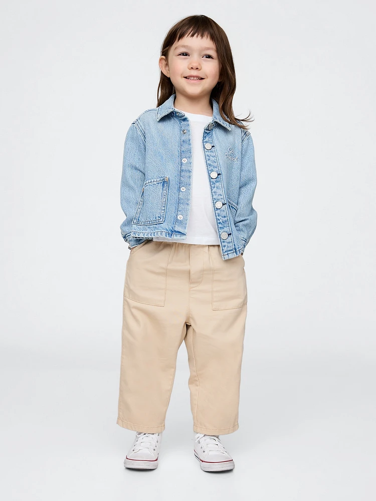 Pantalon coupe baril à taille élastique ultra-doux pour Bébé et Tout-petit