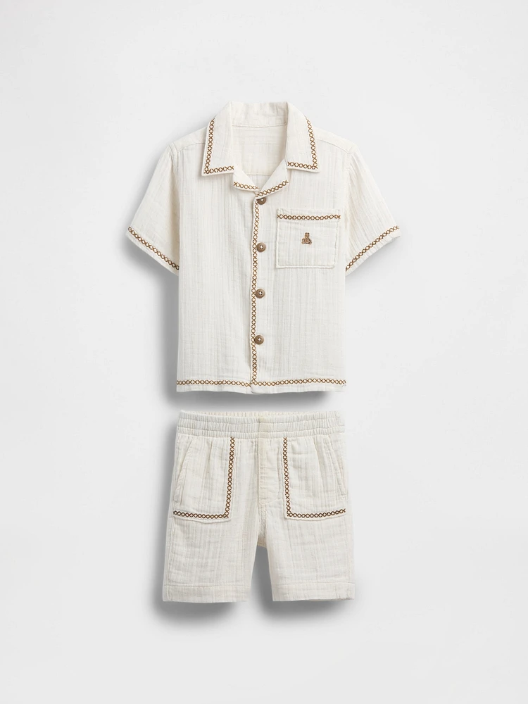 Baby & Toddler Crinkle Gauze Outfit Set