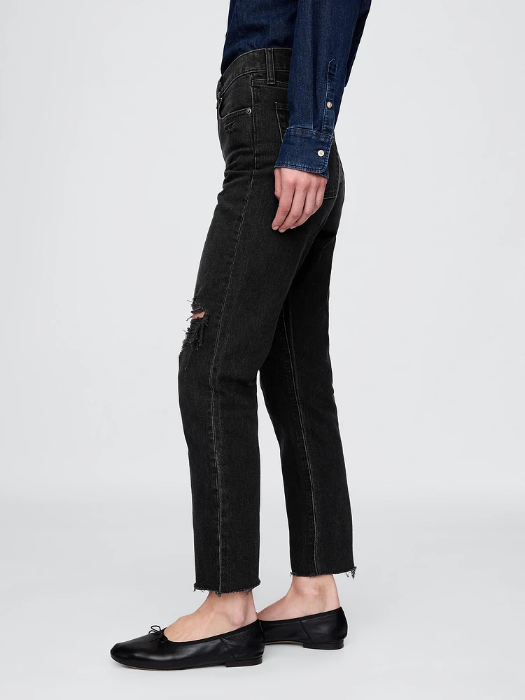 High Rise Cheeky Straight Jeans