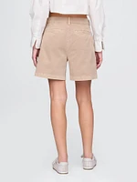 6" Mid Rise Twill Pleated Trouser Shorts