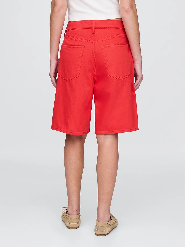 11" Mid Rise UltraSoft Longline Denim Shorts