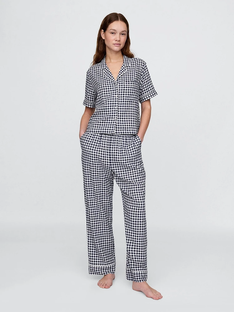 Linen-Blend PJ Shirt