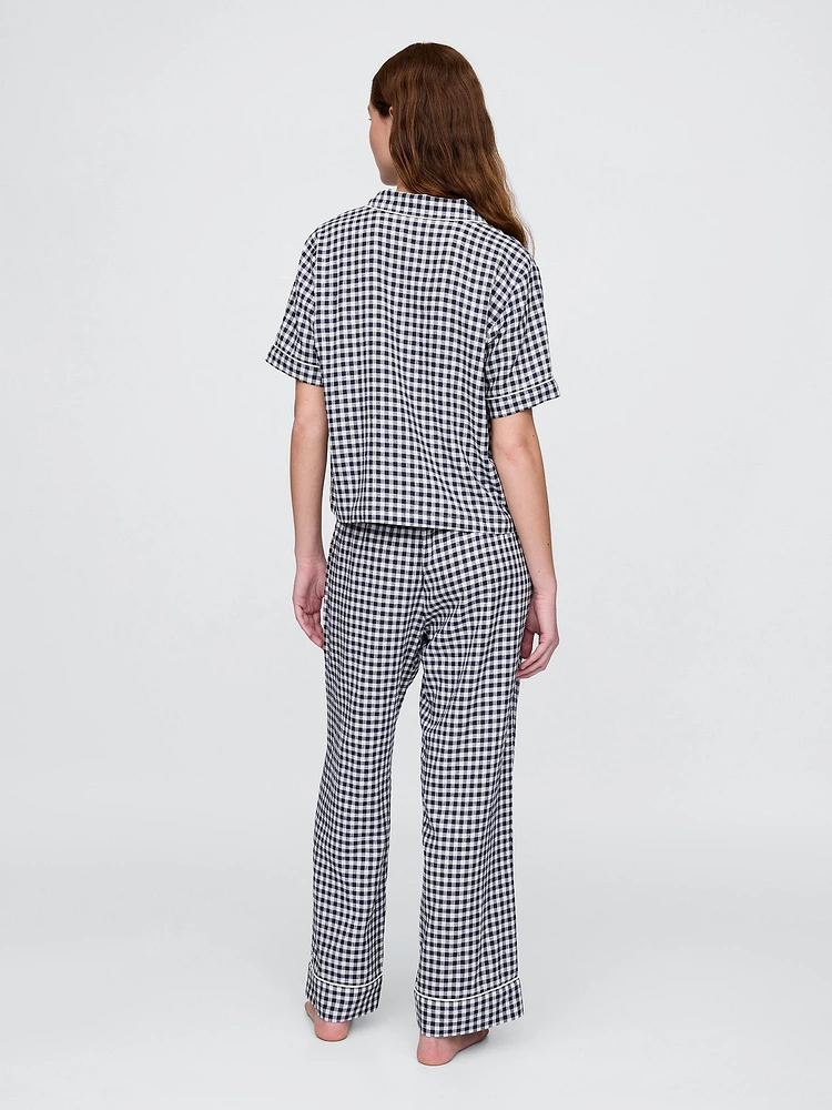 Linen-Blend PJ Pants