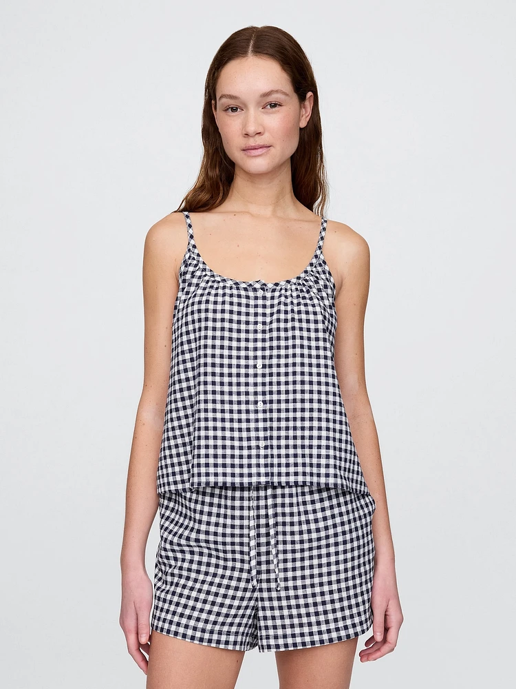 Linen-Blend PJ Shorts