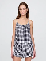 Linen-Blend PJ Shorts