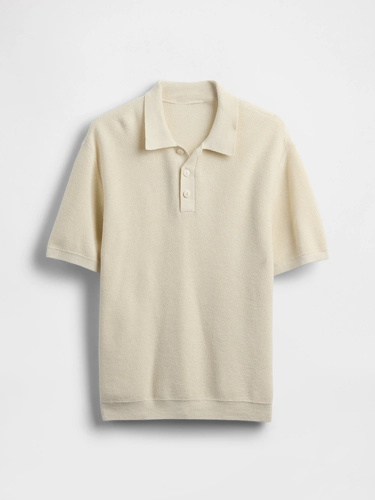 Kids Relaxed Sweater Polo Shirt