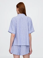 Linen-Blend PJ Shirt