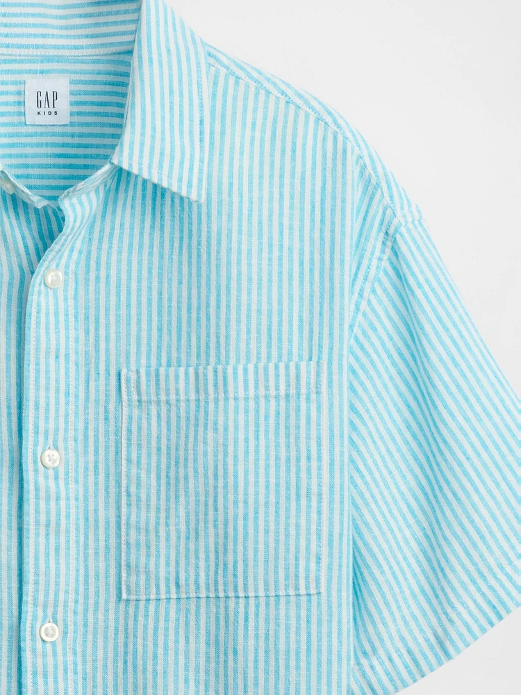Kids Linen-Cotton Relaxed Shirt