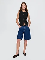 Modern Rib Cardigan Vest