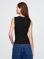 Modern Rib Cardigan Vest