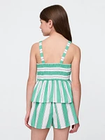 Kids Poplin Peplum Top