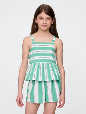 Kids Poplin Peplum Top