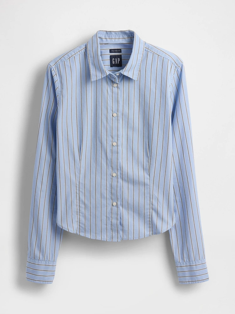 Organic Cotton Fitted Crop Shirt