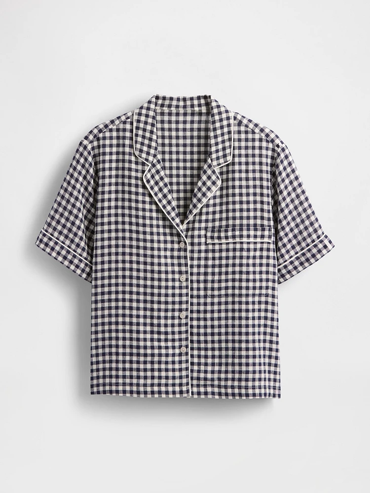 Linen-Blend PJ Shirt
