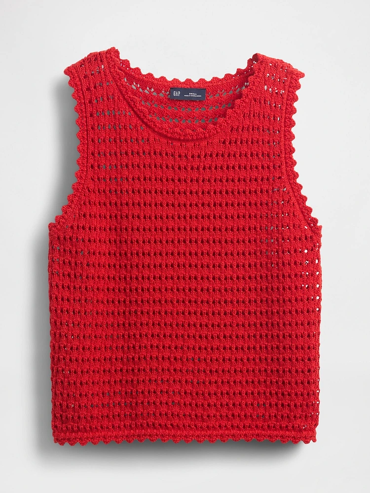100% Cotton Crochet Tank Top