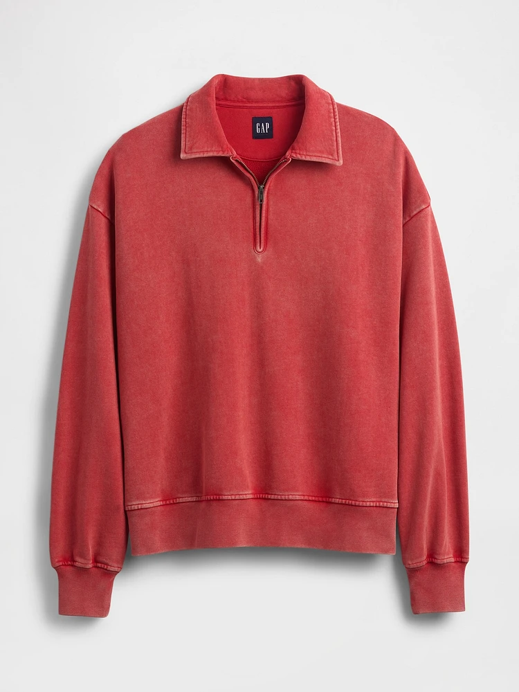 Heavyweight Oversized Quarter-Zip Pullover