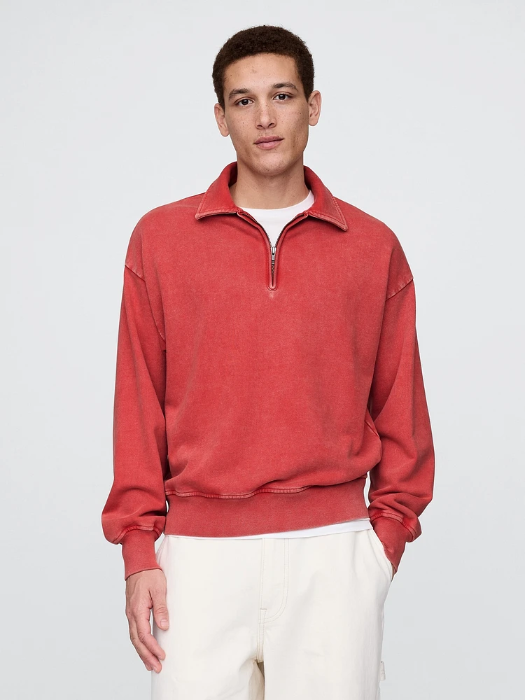 Heavyweight Oversized Quarter-Zip Pullover