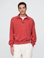 Heavyweight Oversized Quarter-Zip Pullover