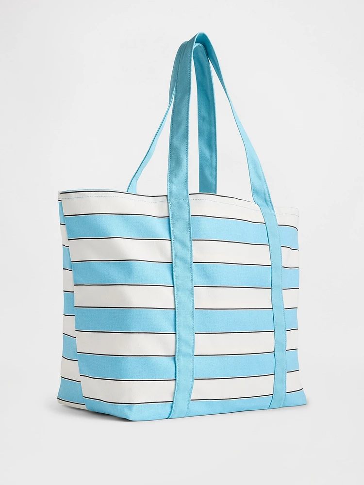 Canvas Stripe Tote Bag