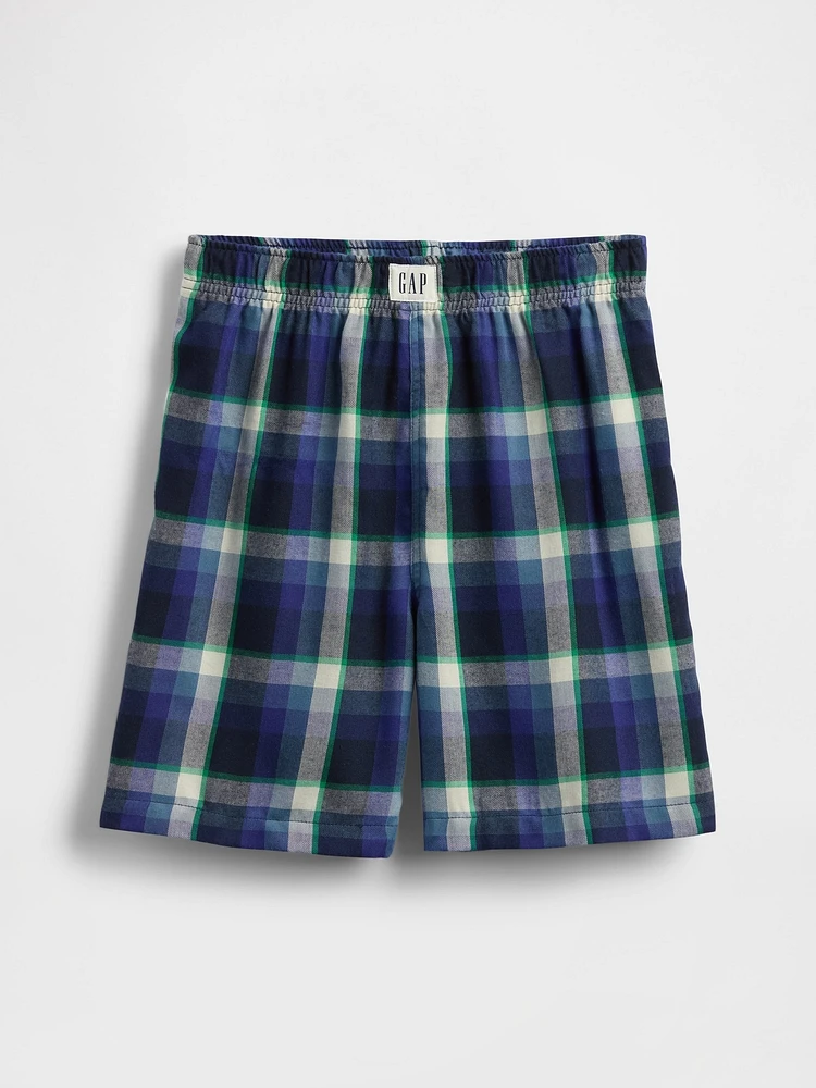Kids Recycled Flannel PJ Boxer Shorts