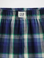 Kids Recycled Flannel PJ Boxer Shorts