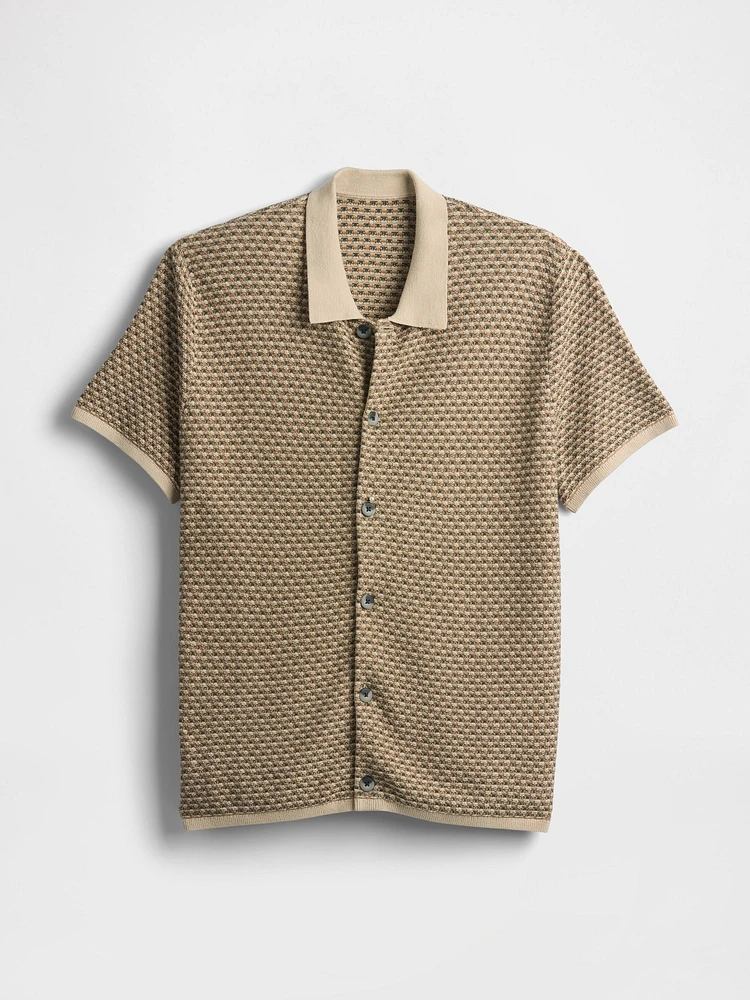 Crochet Sweater Shirt