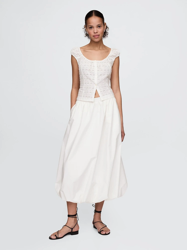 Easy Bubble Midi Skirt