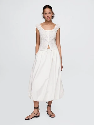Easy Bubble Midi Skirt