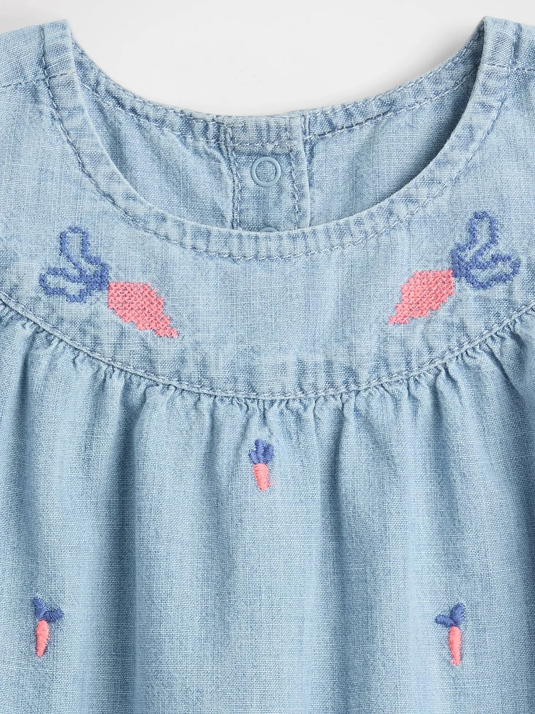 Baby Peter Rabbit™ Chambray Shorty One-Piece