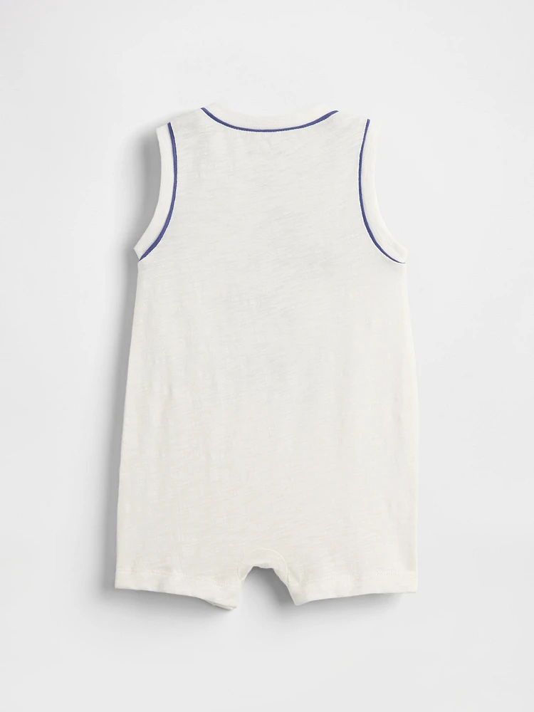 Gap × Baby Organic Cotton Mickey Mouse Shorty One-Piece