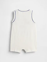 Gap × Baby Organic Cotton Mickey Mouse Shorty One-Piece