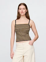 Rib Sweater Crop Tank Top