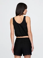 Cinched-Hem Cropped Top