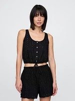 Cinched-Hem Cropped Top