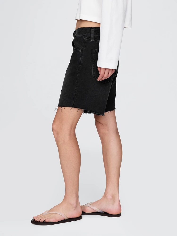 8" Mid Rise '90s Loose Denim Bermuda Shorts