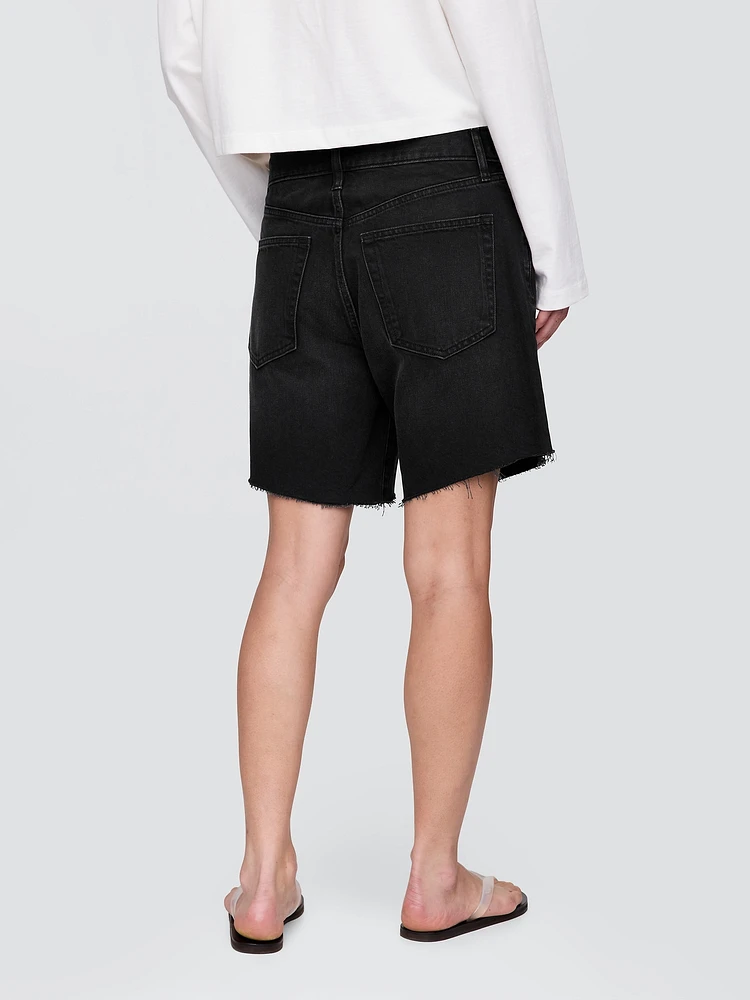 8" Mid Rise '90s Loose Denim Bermuda Shorts
