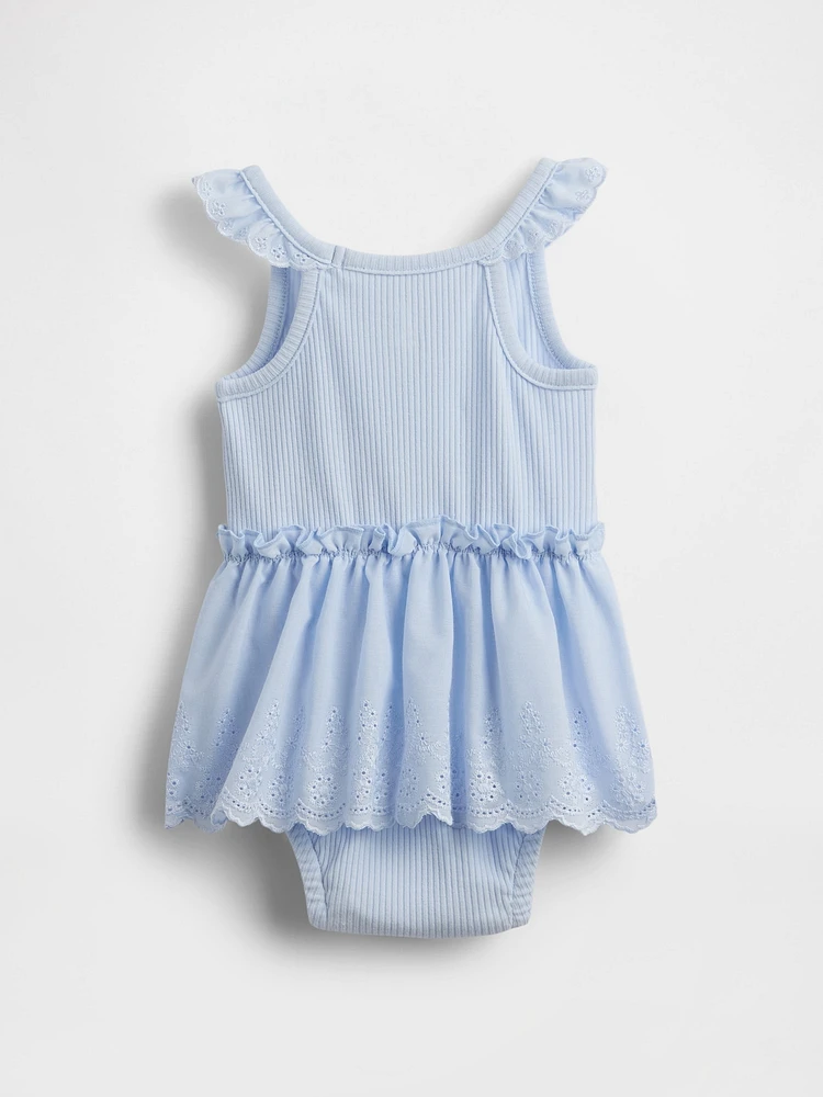 Baby Eyelet Bodysuit Dress