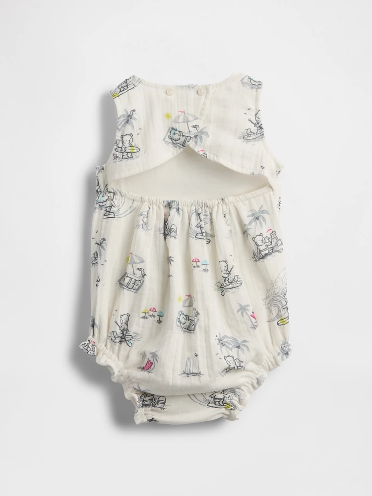 Baby Crinkle Gauze Bubble Shorty One-Piece